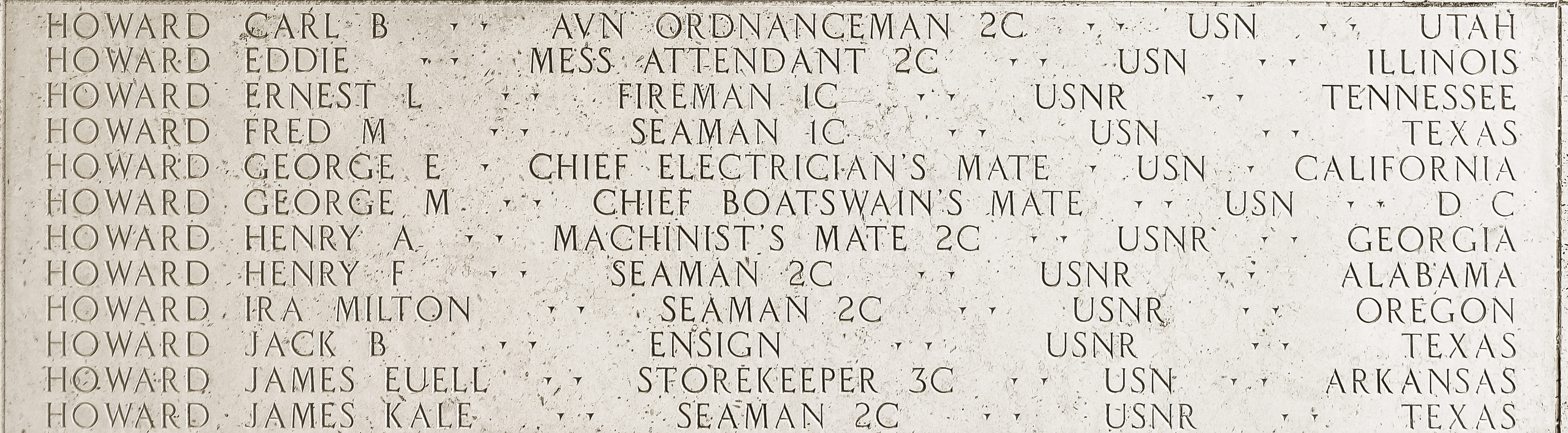 George M. Howard, Chief Boatswain's Mate